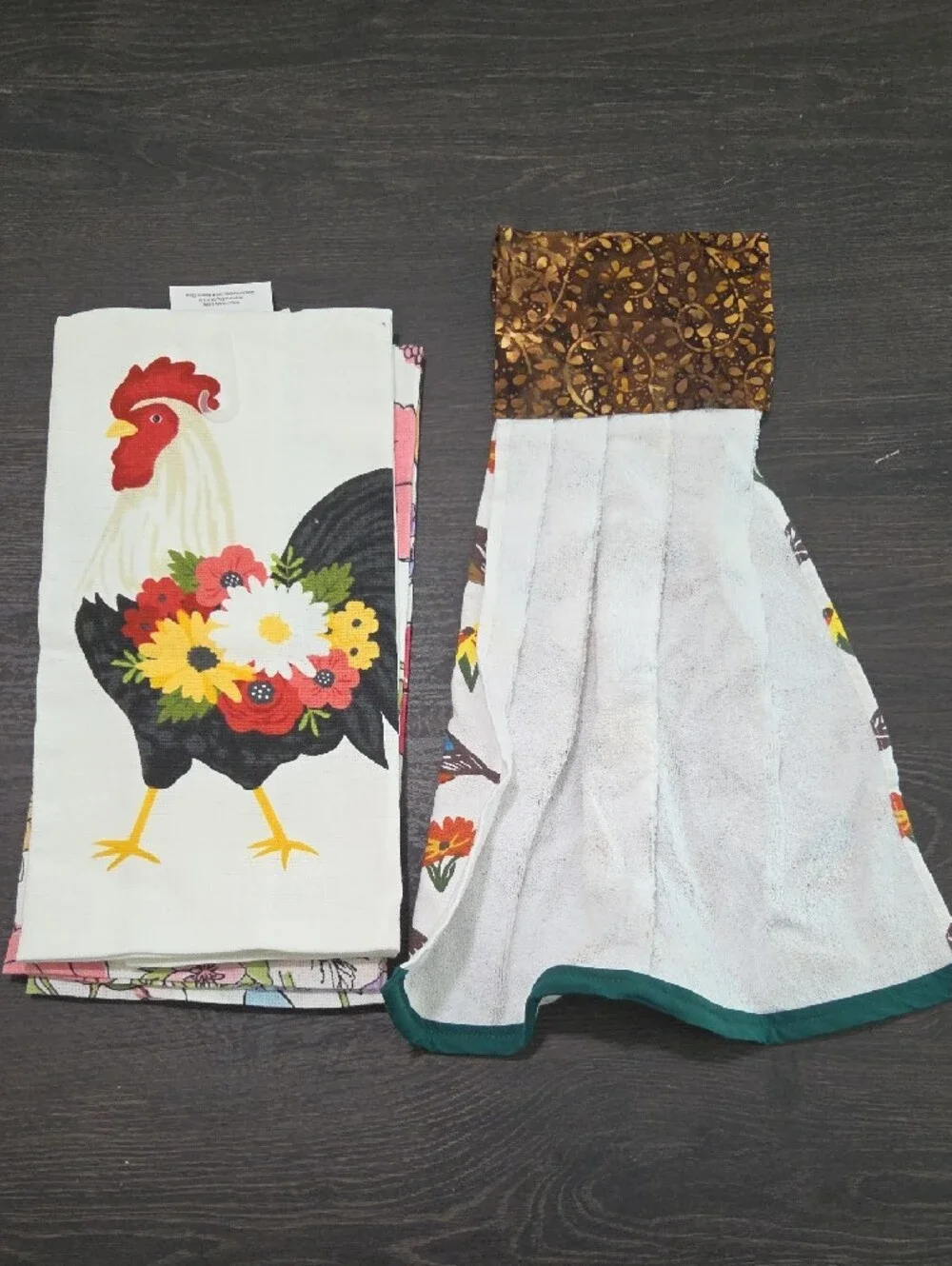 Bird & Floral Print Kitchen Towel Set Of 3